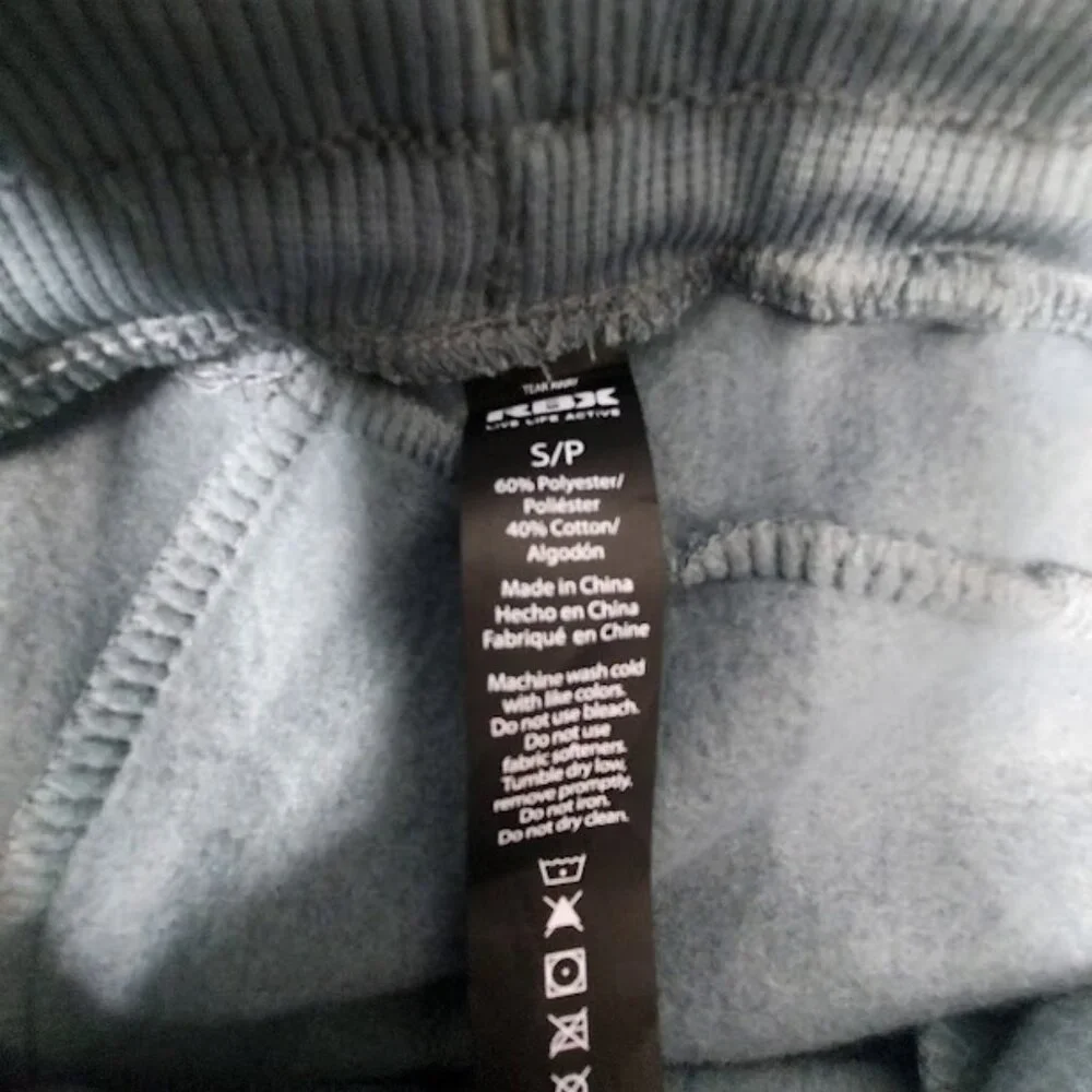 RBX ACTIVE Fleece Pants Comfort Fit Jogger Pants Sweats Blue Slate Small New $78